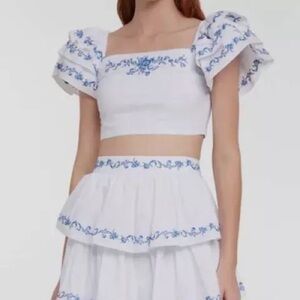 Carolina Constas Delia Embroidered Top